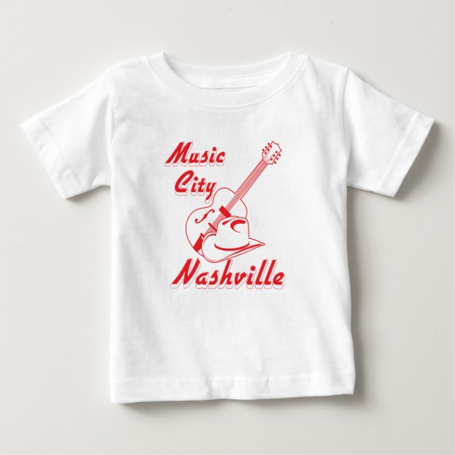 Nashville. Musikstaden T Shirt (Framsida)