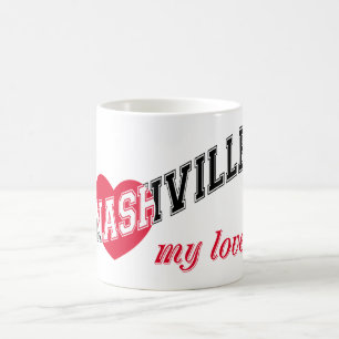 Nashville my kärlek kaffemugg