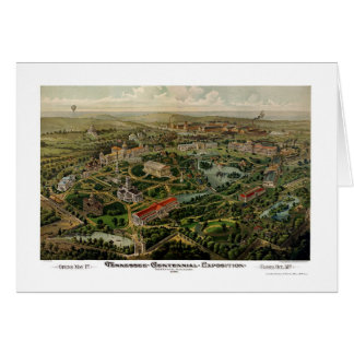 Nashville panorama- karta för TN - 1897 Hälsningskort