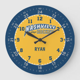 Nashville Plays Hockey 24 timmar Wall Clock Stor Klocka