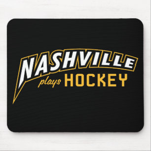 Nashville Plays Hockey Black Mouse Pad Musmatta