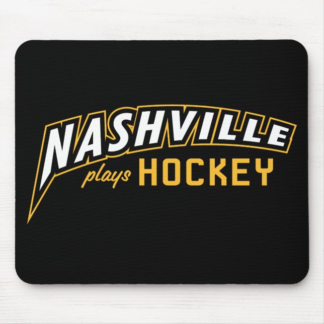 Nashville Plays Hockey Black Mouse Pad Musmatta (Framsidan)