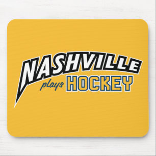 Nashville Plays Hockey Guld Mouse Pad Musmatta