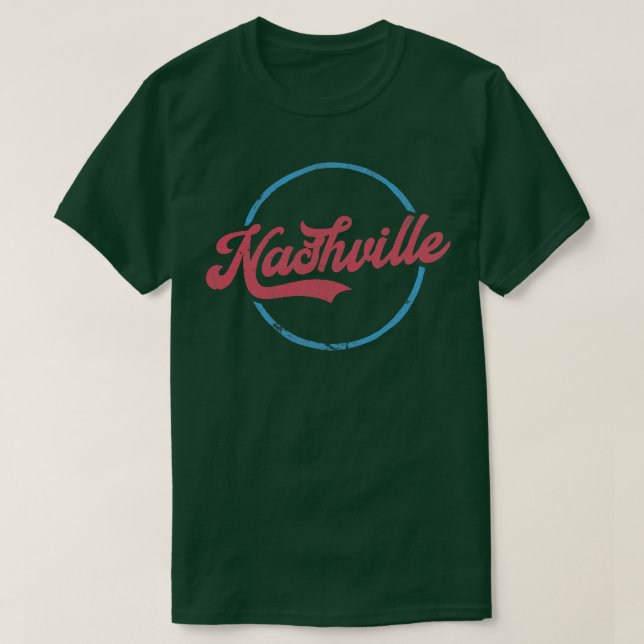 Nashville Retro Typography Design T Shirt (Design framsida)