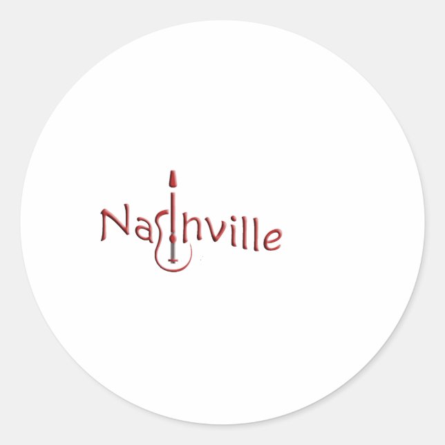 nashville runt klistermärke (Framsida)