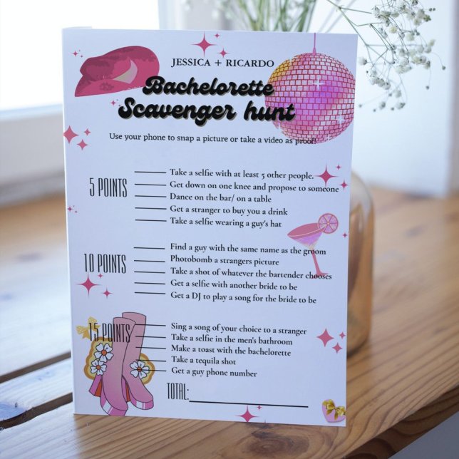 Nashville Sängvätningssökjakt fotospel Inbjudningar (Skapare uppladdad)