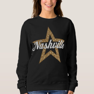 Nashville-skript med stjärnor (vit typ) t shirt