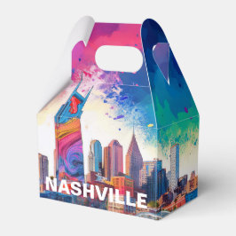 Nashville Skyline Abstrakt Art Presentaskar