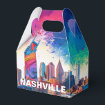 Nashville Skyline Abstrakt Konst Presentaskar<br><div class="desc">Lägg till en modern touch till ditt evenemang med denna presentlåda som har abstrakt Nashville-horisont konst. Perfekt för bröllop,  fester eller företagspresenter.</div>