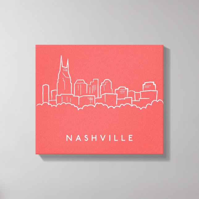 Nashville Skyline Canvastryck (Framsida)