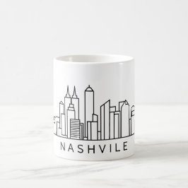 Nashville Skyline - Cityscape Design Kaffemugg