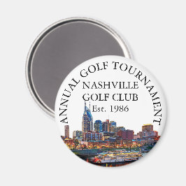 Nashville Skyline Golf Club Tournament Anpassad Magnet