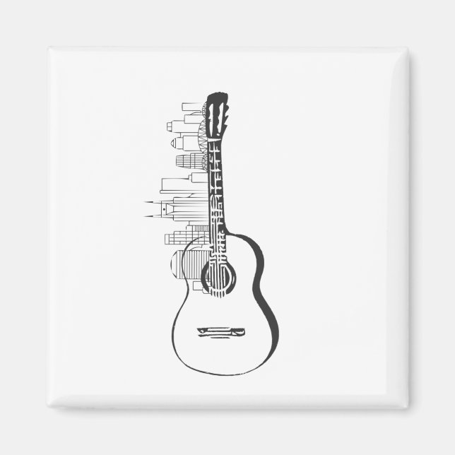 Nashville Skyline Guitar Magnet (Framsidan)