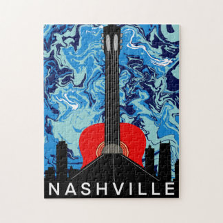 Nashville Skyline Guitar Poster Pussel