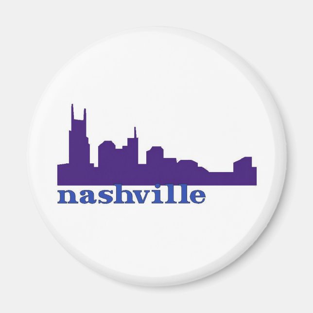 Nashville Skyline Lila Magnet (Framsidan)