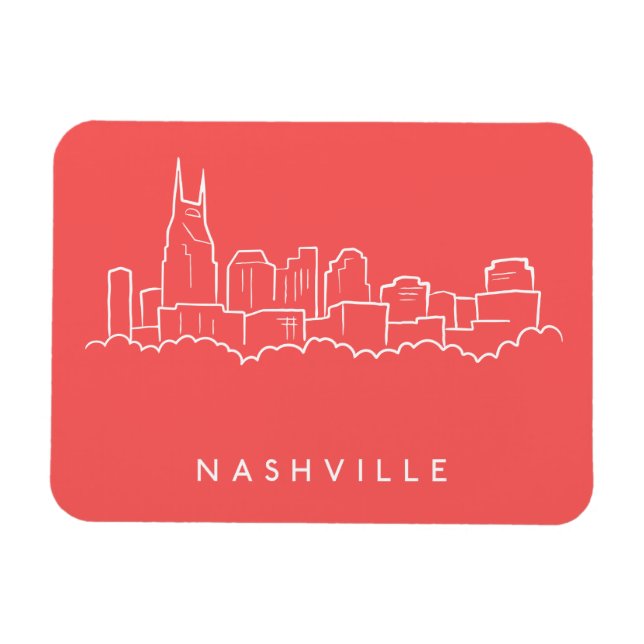 Nashville Skyline Magnet (Horisontell)