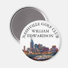 Nashville Skyline Personlig Golfklubbnamn Magnet