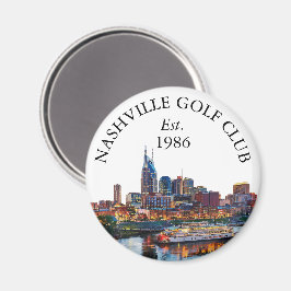 Nashville Skyline Personlig namn på golfklubba Magnet