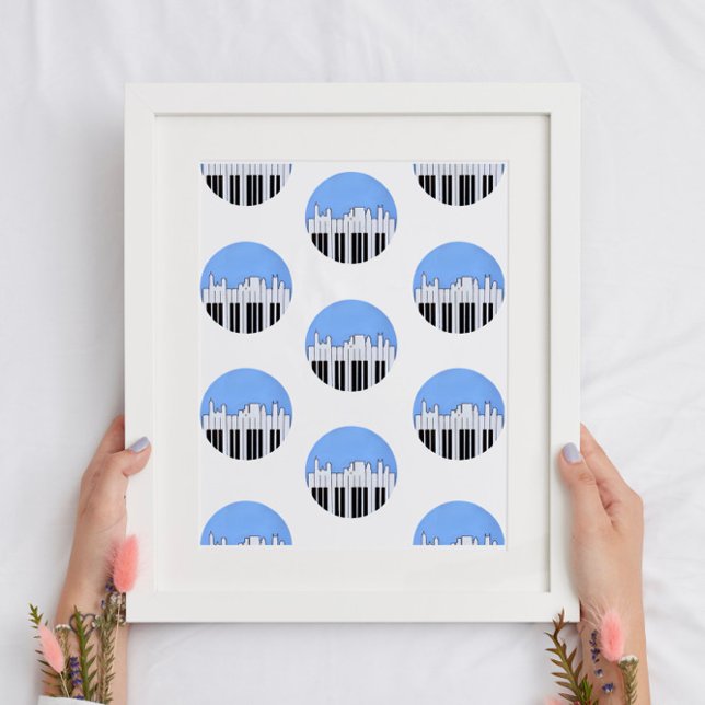 Nashville Skyline Piano Music Record Print Poster (Skapare uppladdad)