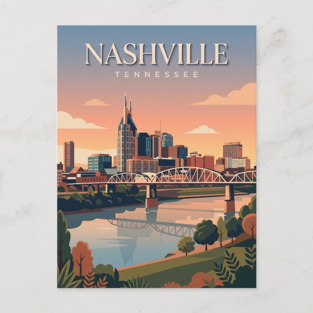 Nashville Skyline USA Vykort (Framsida)