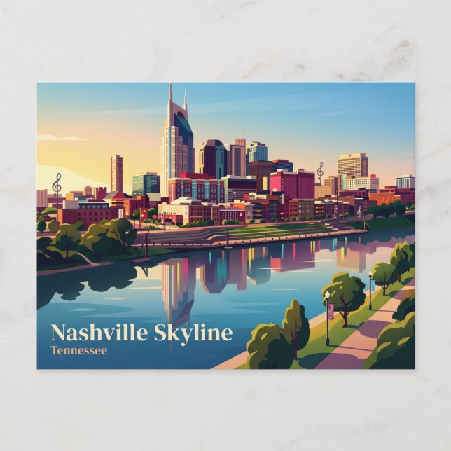 Nashville Skyline USA Vykort (Framsida)