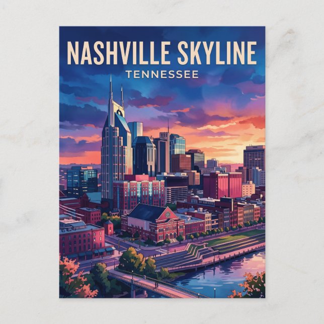 Nashville Skyline USA Vykort (Framsida)