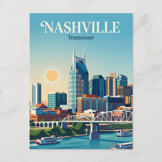 Nashville Skyline USA Vykort (Framsida)