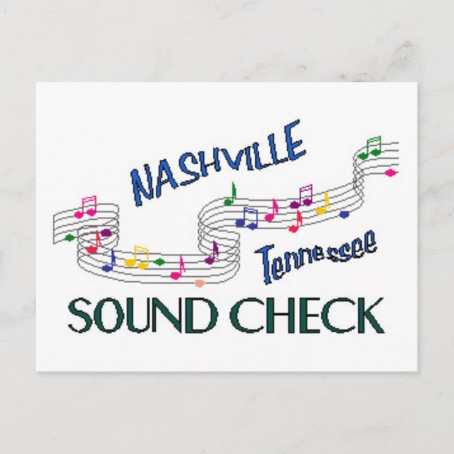 Nashville Soundcheck Vykort (Framsida)