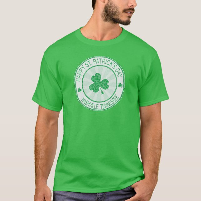 Nashville St Patrick dagmanar gröna T-tröja T Shirt (Framsida)