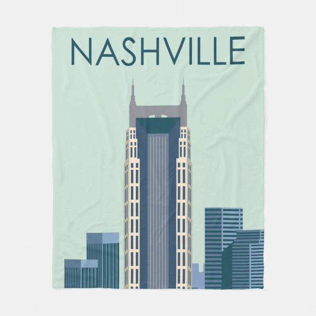 Nashville stad fleecefilt (Framsidan)