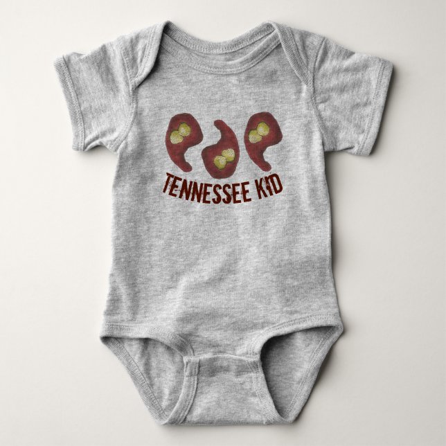 Nashville Stil Hett BBQ Chicken TENNESSEE KID TN T-shirt (Framsida)