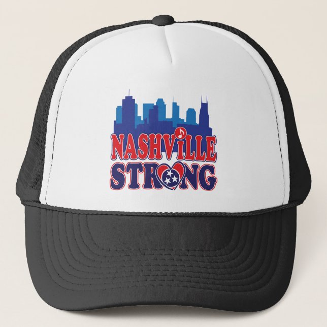 Nashville-Strong-Skyline-and-Music-Note Keps (Framsida)