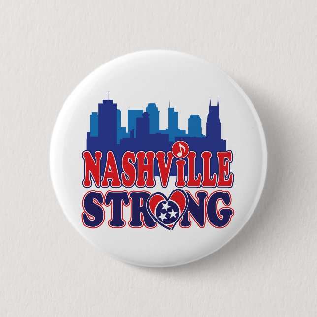 Nashville-Strong-Skyline-and-Music-Note Knapp (Framsida)