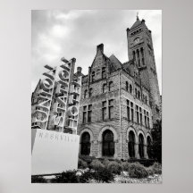 Nashville svartvit poster