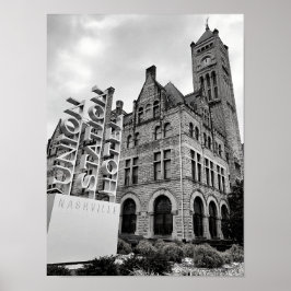 Nashville svartvit poster