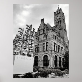 Nashville svartvit poster