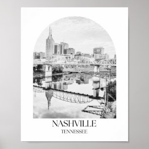 Nashville Tennessee Arch Photo Print Poster