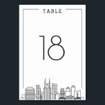 Nashville, Tennessee Bröllop | BORDSNUMMER<br><div class="desc">Ett kort för bröllop-bordsnummer i elegant för ett giftermål som tar ställe i den underbara staden Nashville,  Tennessee. Den har ett enklare bordsnummer som vilar över en stiliserad version av den populära stadens unika skylt.</div>