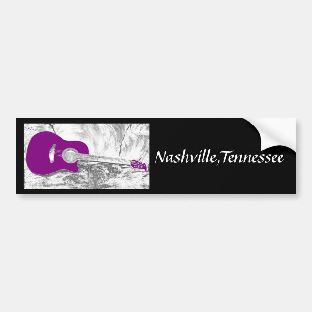 Nashville,Tennessee Bumper Sticker Bildekal (Framsidan)