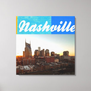 Nashville Tennessee City Scape BeSnyval Canvastryck