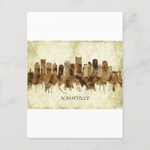 Nashville Tennessee Cityscape Helg Vykort