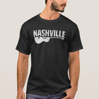 Nashville Tennessee Country Music Retro Gitarr Pl T Shirt