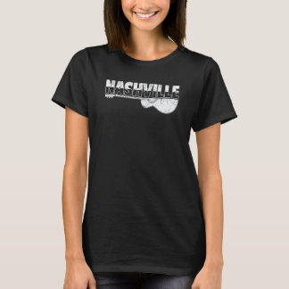 Nashville Tennessee Country Music Retro Gitarr Pl T Shirt