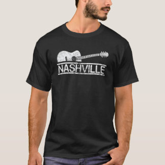 Nashville Tennessee Country Music Retro Gitarr Pl T Shirt