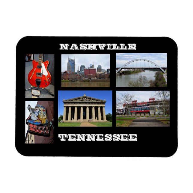Nashville Tennessee Flexible Photo Magnet (Horisontell)