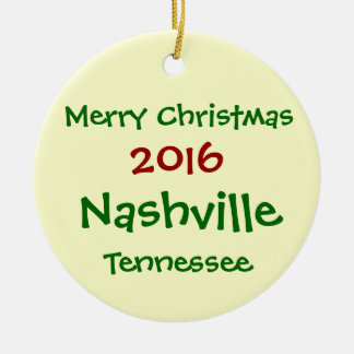 Nashville Tennessee GOD JULPRYDNAD 2016 Julgransprydnad Keramik