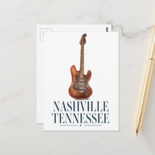 Nashville Tennessee Guitar-reseaffisch Vykort