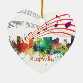 NASHVILLE TENNESSEE HORISONTSP - JULGRANSPRYDNAD KERAMIK