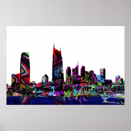 Nashville, Tennessee i graffiti Poster