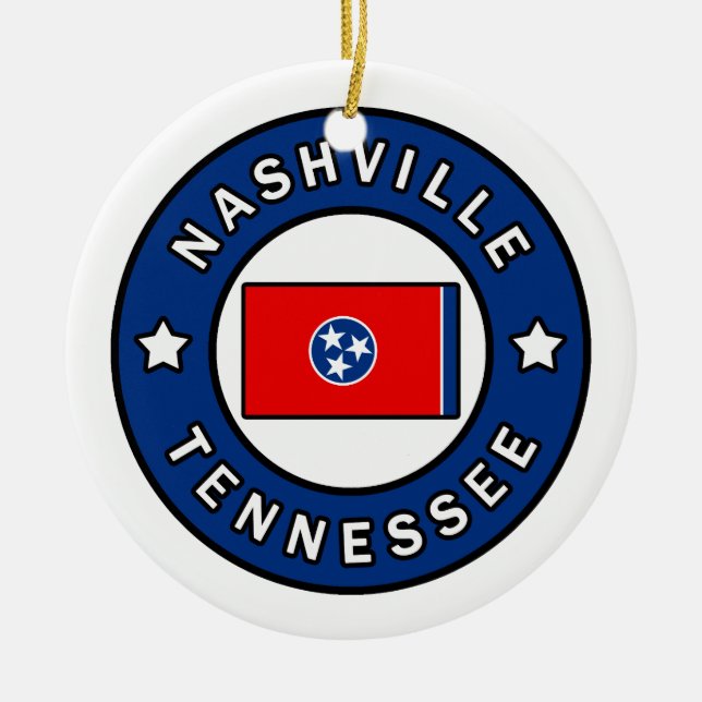 Nashville Tennessee Julgransprydnad Keramik (Framsidan)
